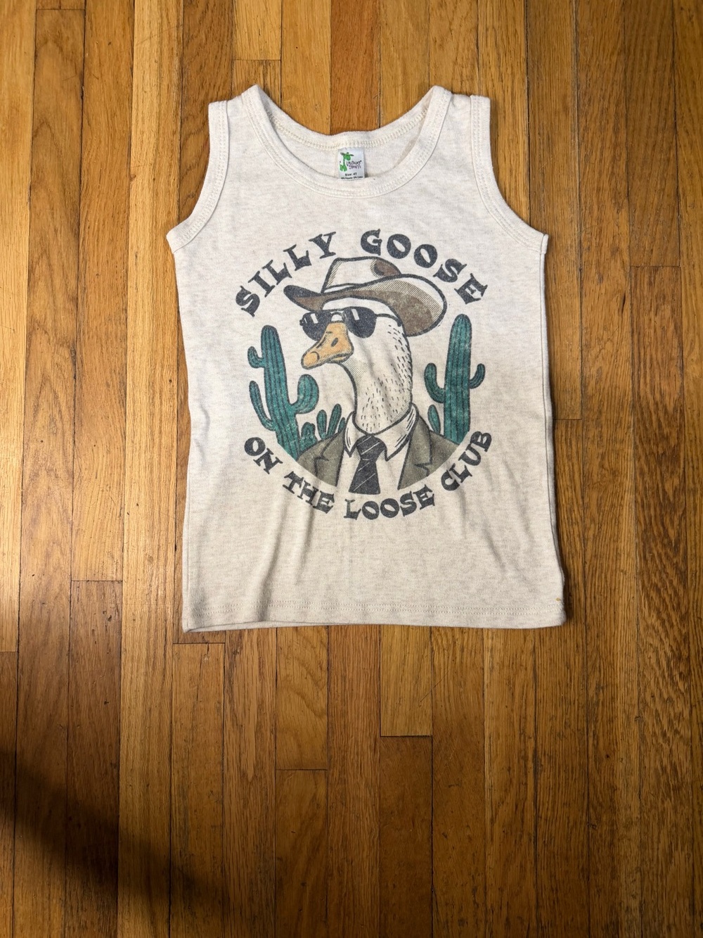 Small shop 4T Silly Goose on the loose Club Graphic Tank Top - Cream